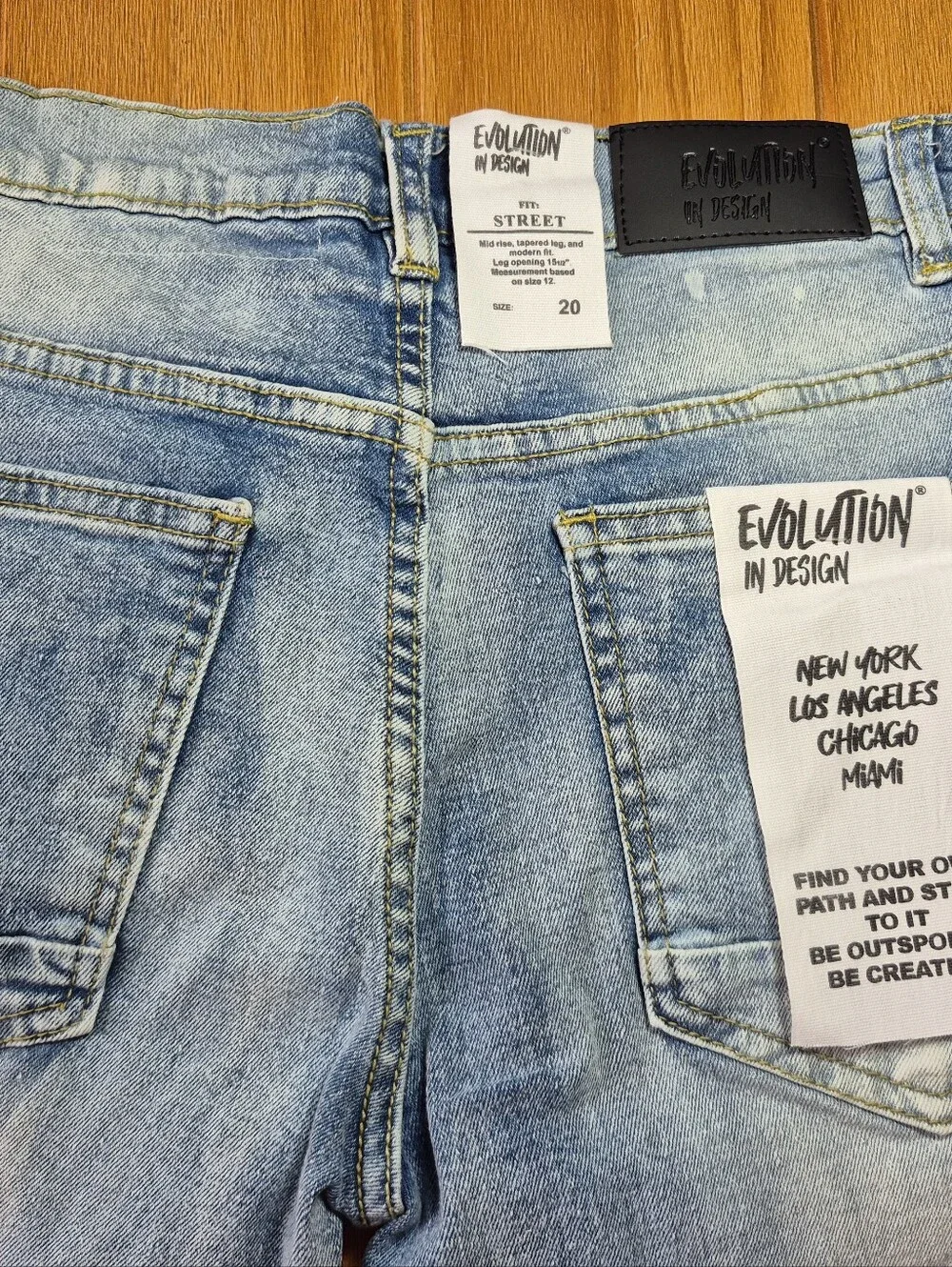 Evolution In Design Light Wash Denim Shorts - Big Kids Size 20